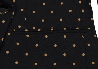 KENZO Dot Print Wool Cutaway Jacket Black Size M