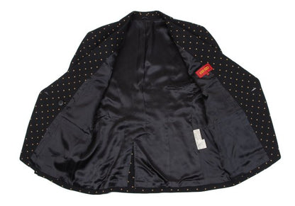 KENZO Dot Print Wool Cutaway Jacket Black Size M