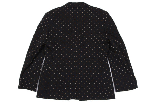 KENZO Dot Print Wool Cutaway Jacket Black Size M