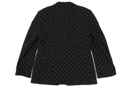 KENZO Dot Print Wool Cutaway Jacket Black Size M