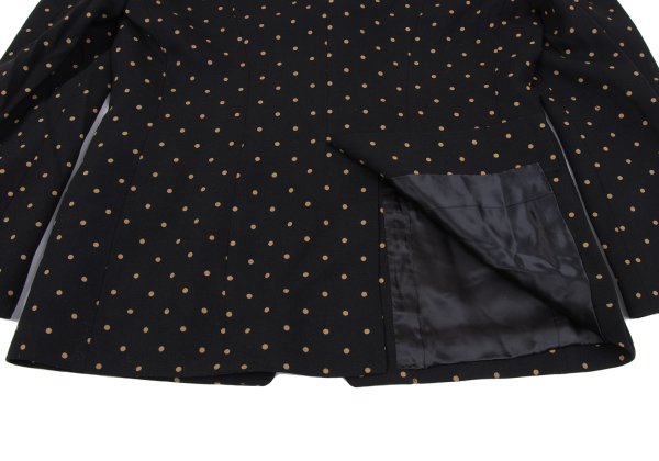 KENZO Dot Print Wool Cutaway Jacket Black Size M