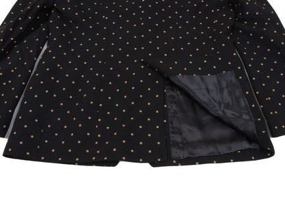 KENZO Dot Print Wool Cutaway Jacket Black Size M