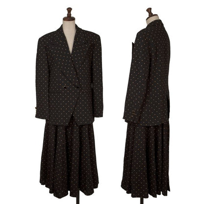 KENZO Dot Print Wool Cutaway Jacket Black Size M