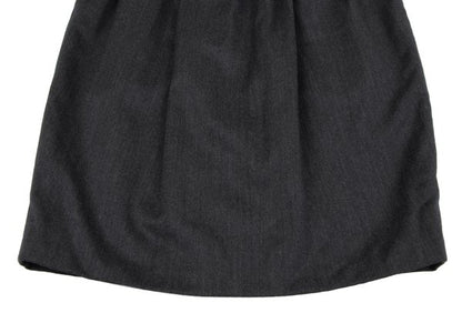 KENZO Wool Tuck A-Line Midi Skirt Gray Size M