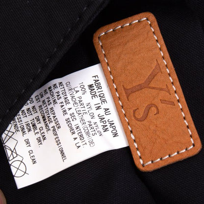 Y's Black Nylon Leather Shoulder Bag