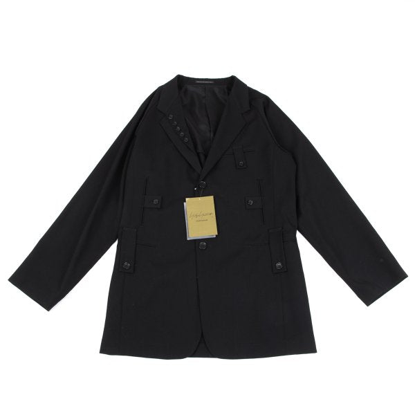 Yohji Yamamoto POUR HOMME Gabardine Jacket Black Size 3
