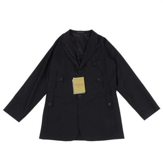 Yohji Yamamoto POUR HOMME Gabardine Jacket Black Size 3