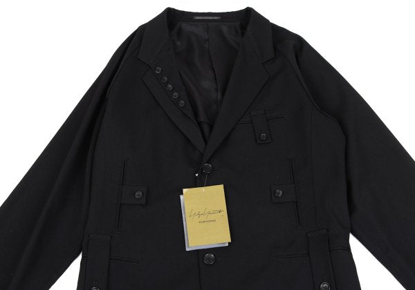 Yohji Yamamoto POUR HOMME Gabardine Jacket Black Size 3