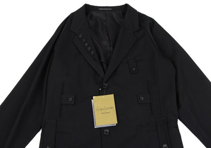 Yohji Yamamoto POUR HOMME Gabardine Jacket Black Size 3