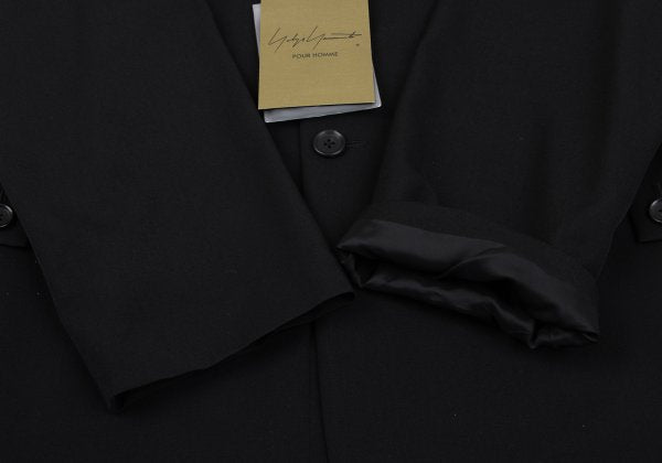 Yohji Yamamoto POUR HOMME Gabardine Jacket Black Size 3
