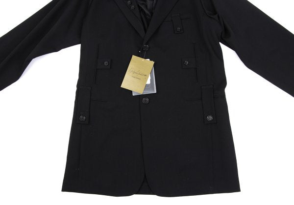 Yohji Yamamoto POUR HOMME Gabardine Jacket Black Size 3