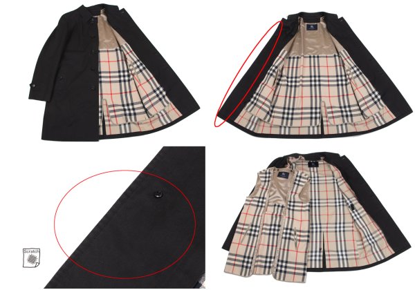 BURBERRY LONDON Nova Check Detach Liner Coat Black Size LL