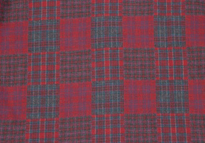 Papas Crazy Check Cotton Flannel Long Sleeve Shirt Red Size 50L