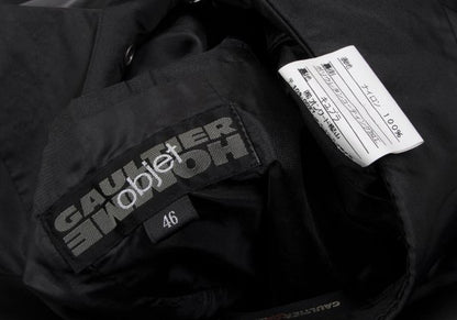 Jean Paul GAULTIER HOMME objet Urethane Coat Black Size 46