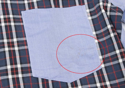 COMME des GARCONS HOMME Check Panel Button Shirt Blue Size S