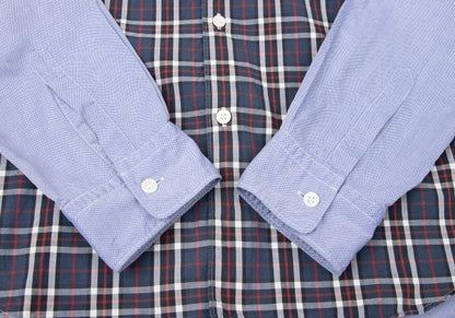 COMME des GARCONS HOMME Check Panel Button Shirt Blue Size S