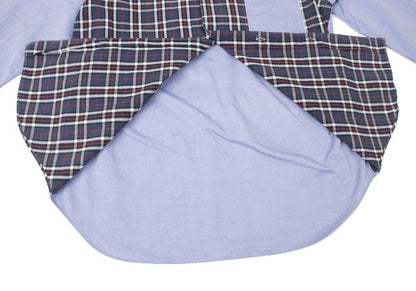 COMME des GARCONS HOMME Check Panel Button Shirt Blue Size S