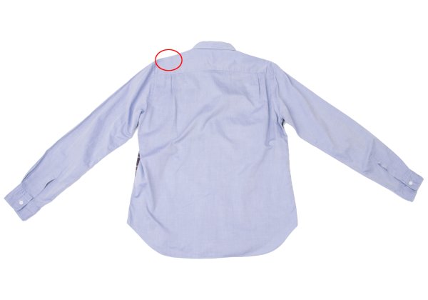 COMME des GARCONS HOMME Check Panel Button Shirt Blue Size S