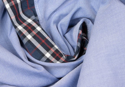 COMME des GARCONS HOMME Check Panel Button Shirt Blue Size S