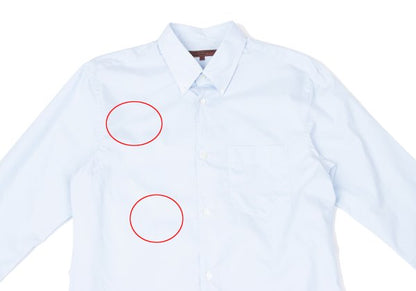 COMME des GARCONS HOMME DEUX Cotton Button Shirt Blue Size M
