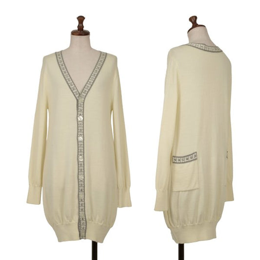 Jean Paul GAULTIER FOR SEPT PREMIERES Cardigan White Size 38