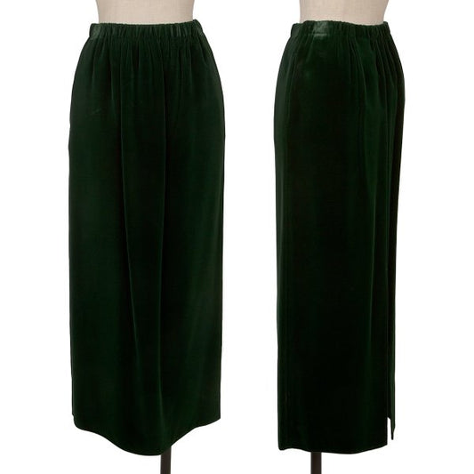 COMME des GARCONS Velour Slit Skirt Green Size M