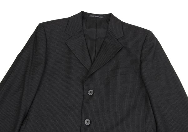 GIANNI VERSACE Wool Pinstripe 3-Button Dark Gray Jacket Size 52