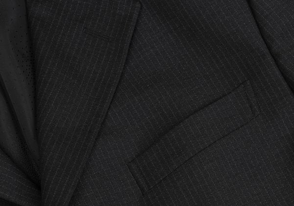 GIANNI VERSACE Wool Pinstripe 3-Button Dark Gray Jacket Size 52