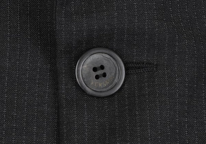 GIANNI VERSACE Wool Pinstripe 3-Button Dark Gray Jacket Size 52