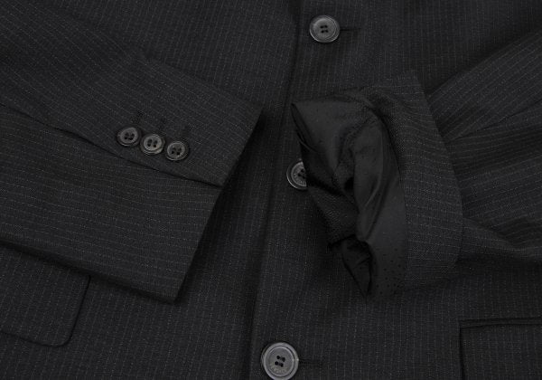 GIANNI VERSACE Wool Pinstripe 3-Button Dark Gray Jacket Size 52