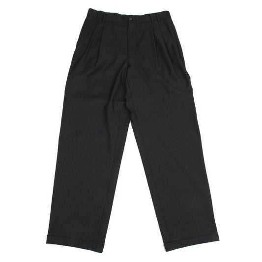 GIANNI VERSACE Wool Pinstripe Double Dark Gray Pants Size 50