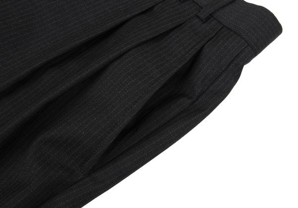 GIANNI VERSACE Wool Pinstripe Double Dark Gray Pants Size 50