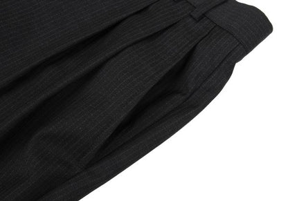 GIANNI VERSACE Wool Pinstripe Double Dark Gray Pants Size 50