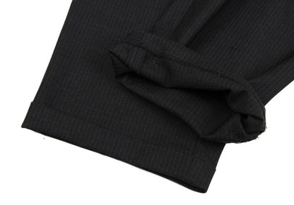 GIANNI VERSACE Wool Pinstripe Double Dark Gray Pants Size 50