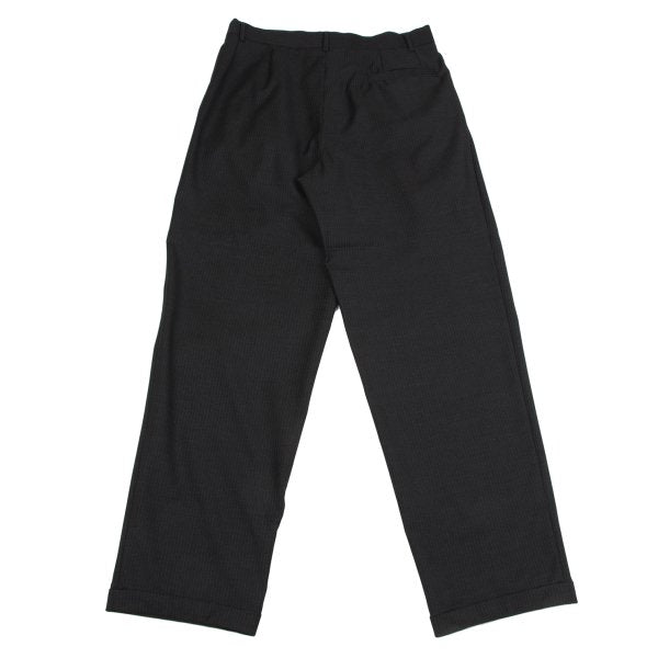 GIANNI VERSACE Wool Pinstripe Double Dark Gray Pants Size 50