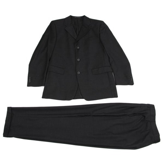 GIANNI VERSACE Wool Pinstripe Suit Dark Gray Size 52