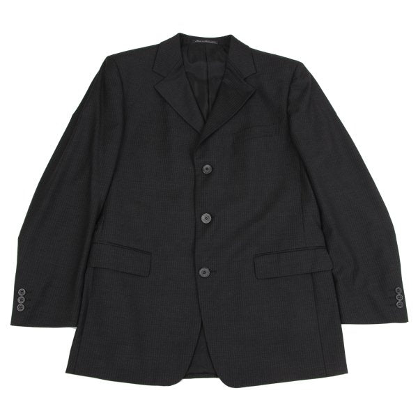 GIANNI VERSACE Wool Pinstripe Suit Dark Gray Size 52