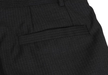 GIANNI VERSACE Wool Pinstripe Suit Dark Gray Size 52