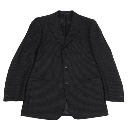 Versace istante Shadow Stripe Wool Blend Jacket Dark Size 50