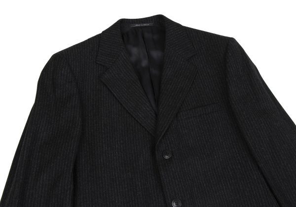 Versace istante Shadow Stripe Wool Blend Jacket Dark Size 50
