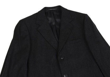 Versace istante Shadow Stripe Wool Blend Jacket Dark Size 50