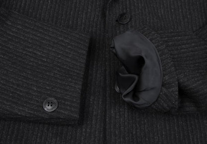 Versace istante Shadow Stripe Wool Blend Jacket Dark Size 50