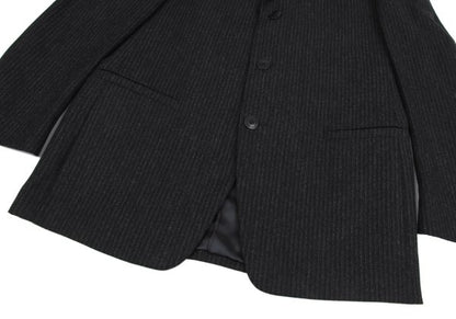 Versace istante Shadow Stripe Wool Blend Jacket Dark Size 50