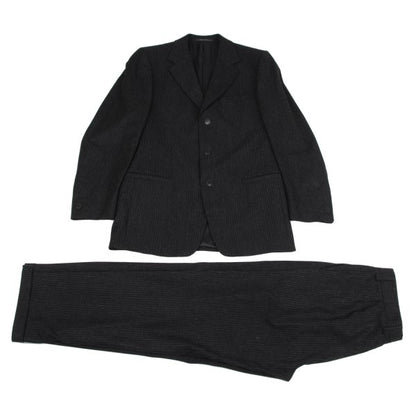 Versace istante Shadow Stripe Wool Blend Jacket Dark Size 50