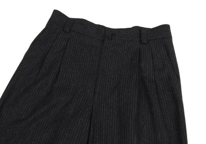 Versace Istante Wool Shadow Stripe Tuck Pants Dark Size 52