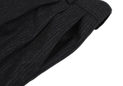 Versace Istante Wool Shadow Stripe Tuck Pants Dark Size 52