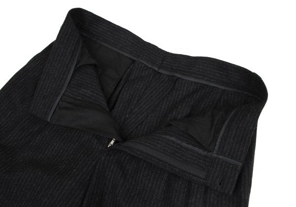 Versace Istante Wool Shadow Stripe Tuck Pants Dark Size 52