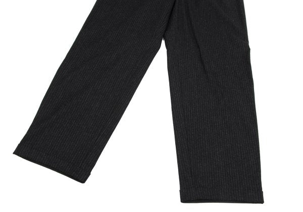 Versace Istante Wool Shadow Stripe Tuck Pants Dark Size 52