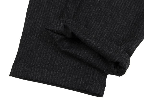 Versace Istante Wool Shadow Stripe Tuck Pants Dark Size 52