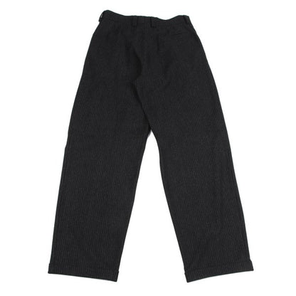 Versace Istante Wool Shadow Stripe Tuck Pants Dark Size 52